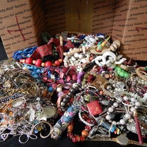 Jewelry Assortment Box Lot FM #1 Craft & Wearable